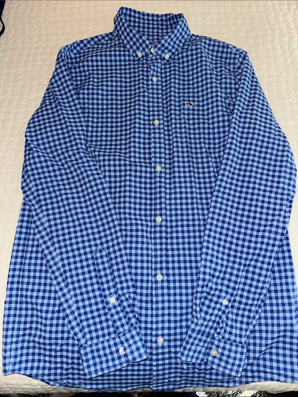 Vineyard Vines Blue Gingham Button-Down Shirt